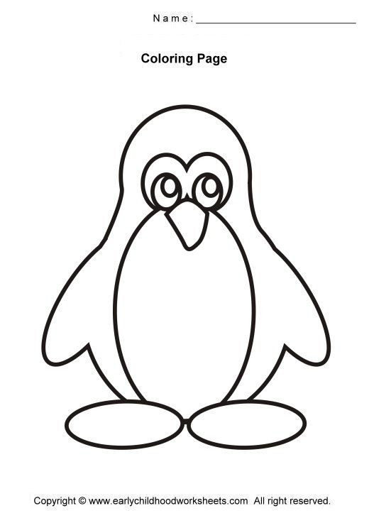 Simple Coloring Pages For Toddlers
 penguin coloring pages