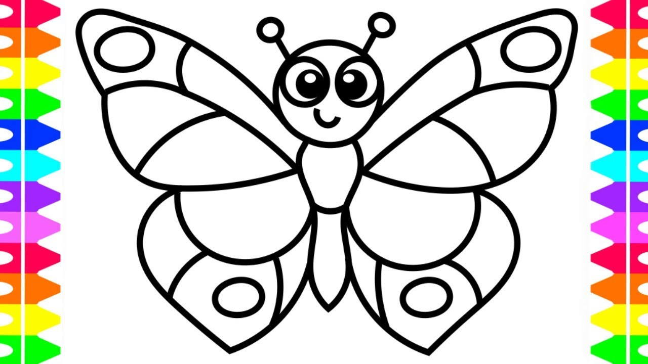 Simple Coloring Pages For Toddlers
 LEARN HOW TO DRAW A BUTTERFLY EASY COLORING PAGES FOR
