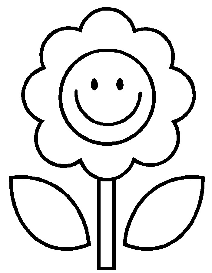 Simple Coloring Pages For Toddlers
 Simple Flower Coloring Page Flower coloring pages Kids