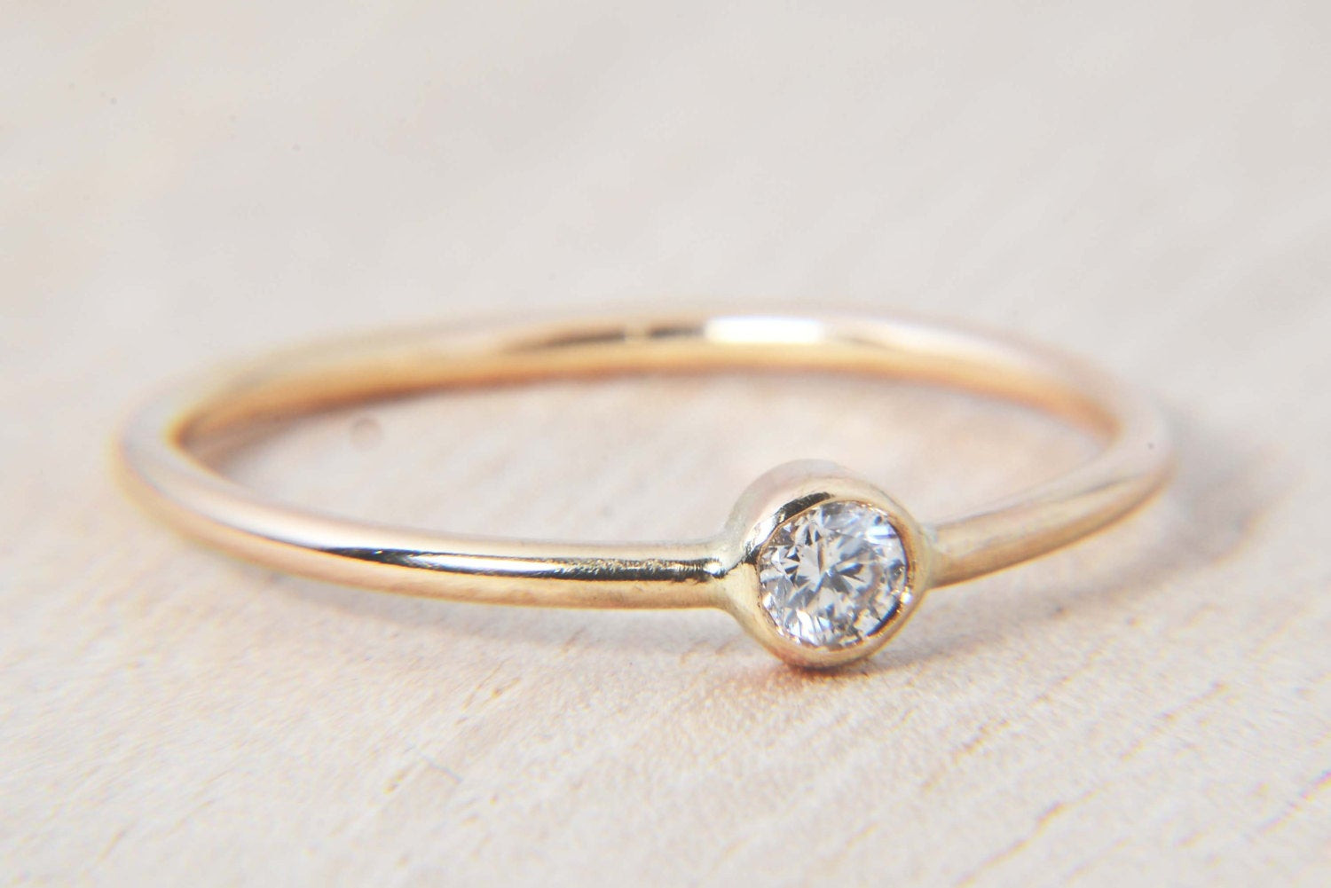 Simple Diamond Rings
 Simple 11ct Diamond Ring in 14K Gold