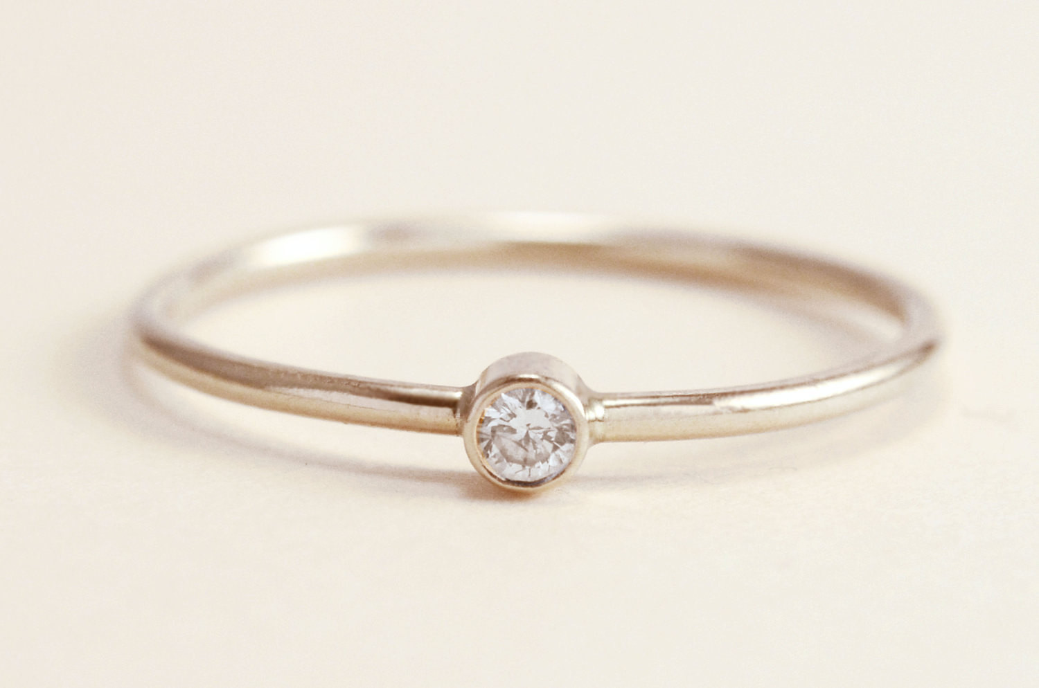 Simple Diamond Rings
 Simple Diamond Ring in 14K White Gold