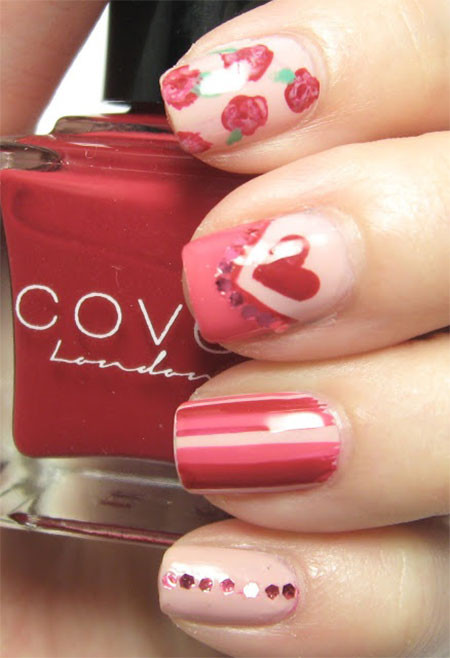 Simple Heart Nail Designs
 Simple Nail Art Designs & Ideas For Valentine s Day 2014