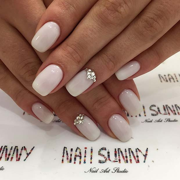 Simple Wedding Nails
 23 Pretty Wedding Nail Ideas for Brides to Be