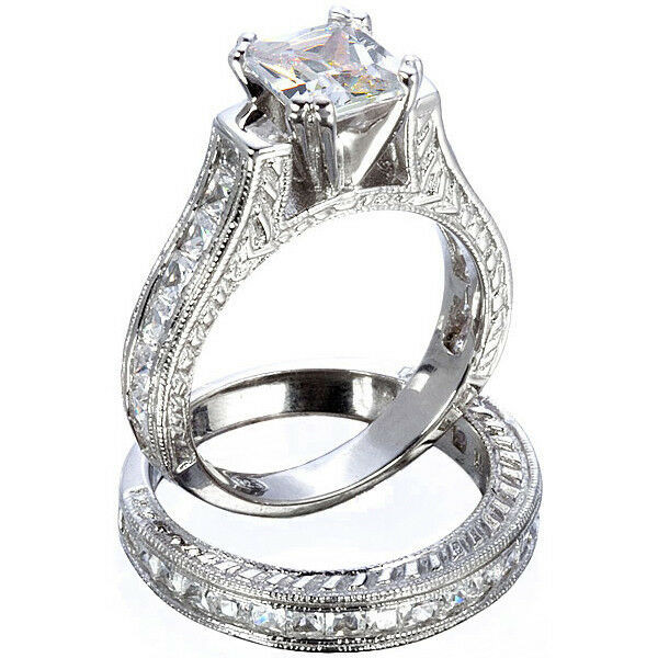Simulated Diamond Rings
 2 5ct Princess Cut Simulated Diamond Wedding Engagement