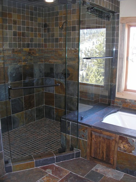 Slate Tile Bathroom Floor
 Slate tile shower