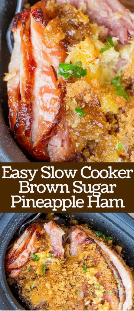 Slow Cooked Easter Ham
 Slow Cooker Brown Sugar Pineapple Ham Dinner then Dessert