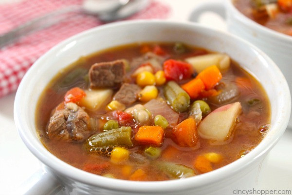 Slow Cooker Beef Vegetable Soup
 Slow Cooker Ve able Beef Soup CincyShopper