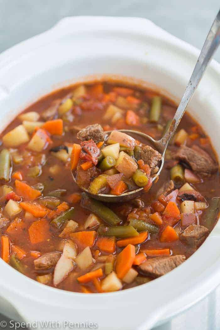 Slow Cooker Beef Vegetable Soup
 Slow Cooker Ve able Beef Soup Stovetop  Spend
