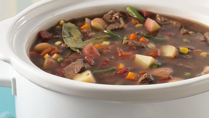 Slow Cooker Beef Vegetable Soup
 Slow Cooker Ve able Beef Soup recipe from Betty Crocker
