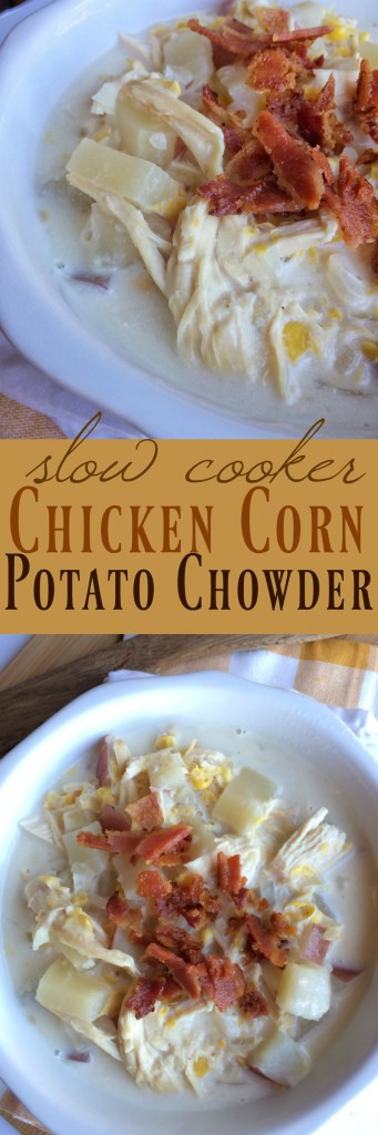 Slow Cooker Chicken Corn Chowder
 Slow Cooker Chicken Corn Potato Chowder To her as Family