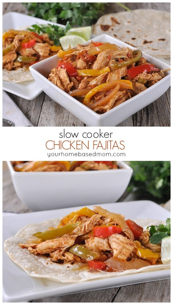 Slow Cooker Chicken Fajitas Tasty
 Slow Cooker Chicken Fajitas your homebased mom