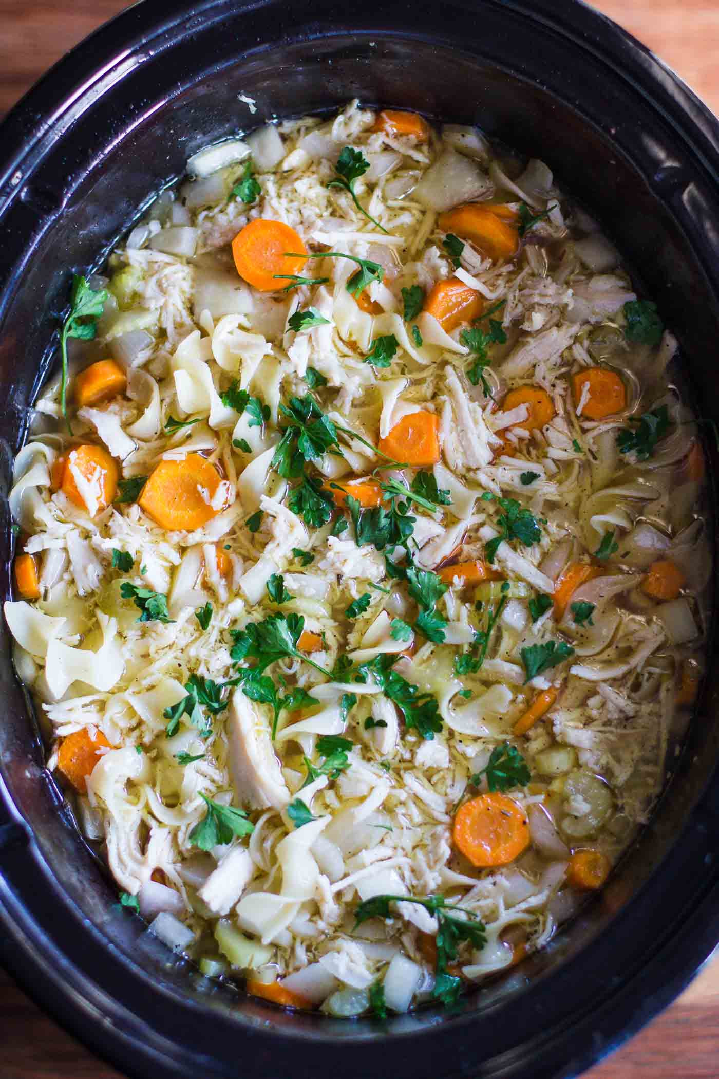 Slow Cooker Chicken Noodle Soup
 Slow Cooker Chicken Noodle Soup