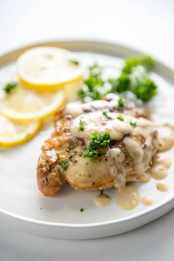 Slow Cooker Lemon Chicken Thighs
 Slow Cooker Chicken Thighs with Creamy Lemon Sauce