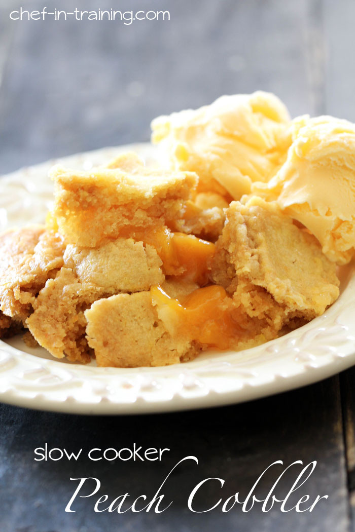 Slow Cooker Peach Cobbler Cake Mix
 Slow Cooker Peach Cobbler Chef in Training