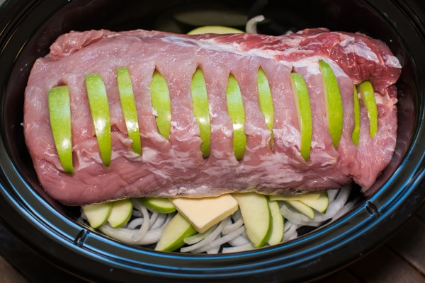 Slow Cooker Pork Tenderloin With Apples And Onions
 Slow Cooker Honey Apple Pork Loin The Magical Slow Cooker