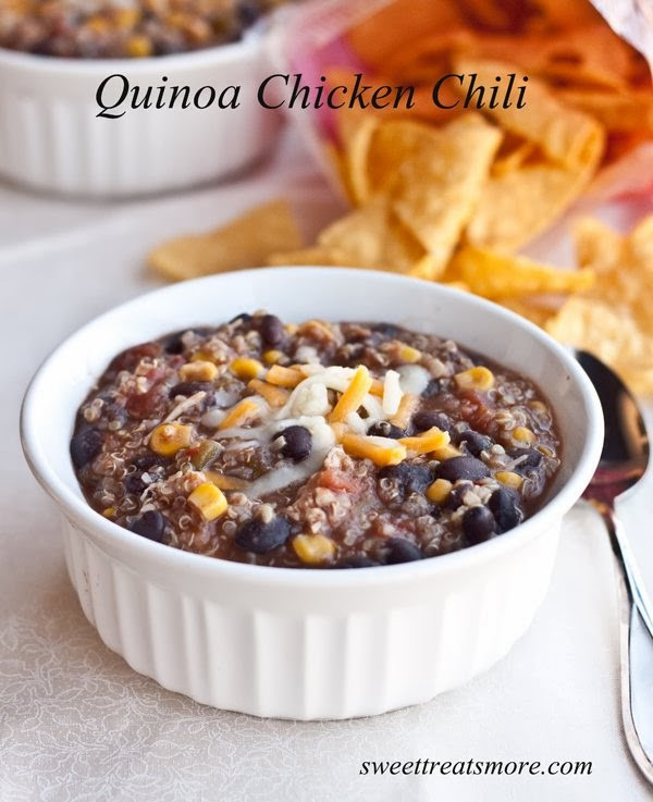 Slow Cooker Quinoa Chicken
 Slow Cooker Quinoa Chicken Chili from Sweet Treats and
