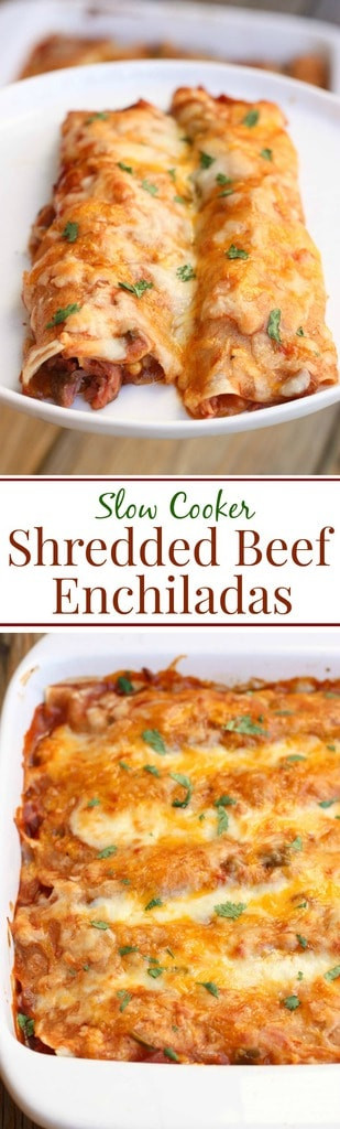Slow Cooker Shredded Chicken For Enchiladas
 Slow Cooker Shredded Beef Enchiladas