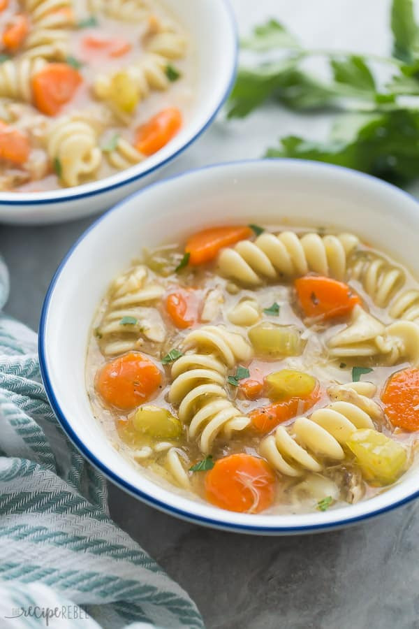 Slow Cooker Turkey Soup No Carcass
 Turkey Noodle Soup Instant Pot or Slow Cooker TheDirtyGyro