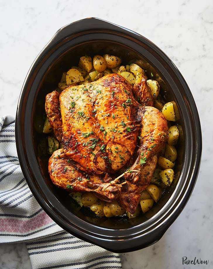 Slow Cooker Whole Chicken Recipe
 Slow Cooker Whole Chicken with Potatoes PureWow