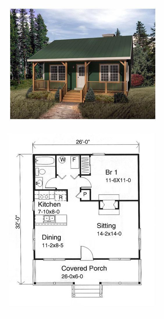 Small 1 Bedroom House Plans
 Tiny House Plan