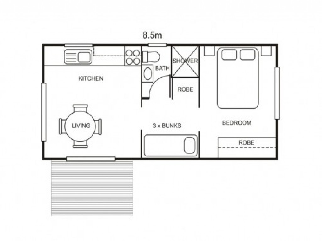 Small 1 Bedroom House Plans
 Small Cabin Plans 1 Bedroom e Bedroom Cabin Plans one