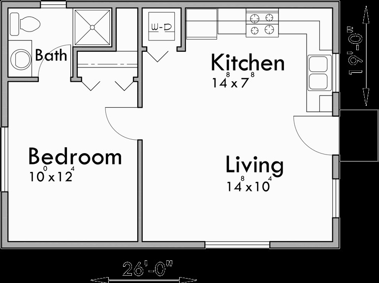 Small 1 Bedroom House Plans
 Small House Plans Studio House Plans e Bedroom House