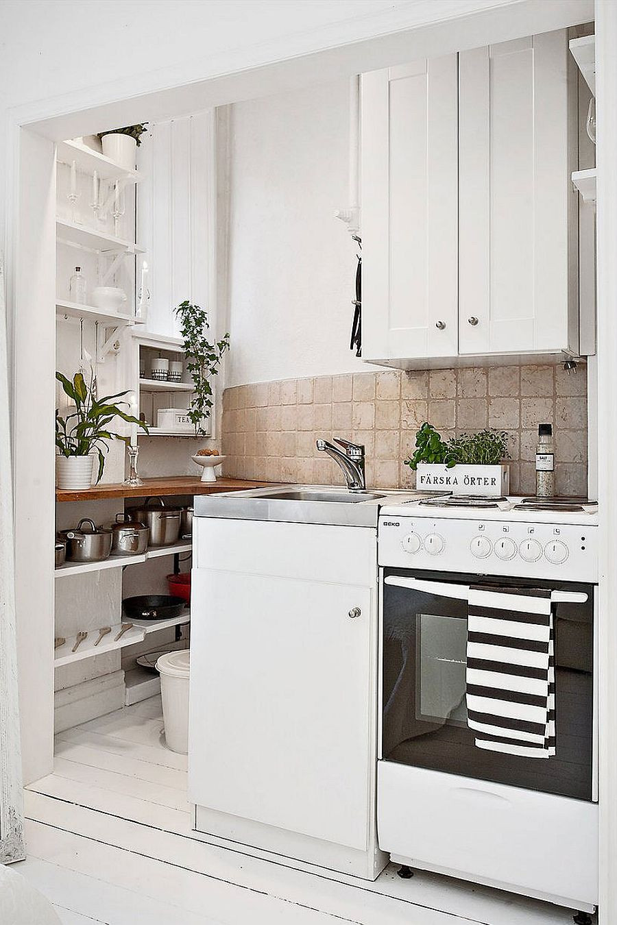 Small Apartment Kitchen
 20 Sqm Apartment in Stockholm with Scandinavian Design