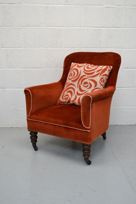 Small Armchair For Bedroom
 VICTORIAN UPHOLSTERED SMALL ARMCHAIR BEDROOM READING CHAIR