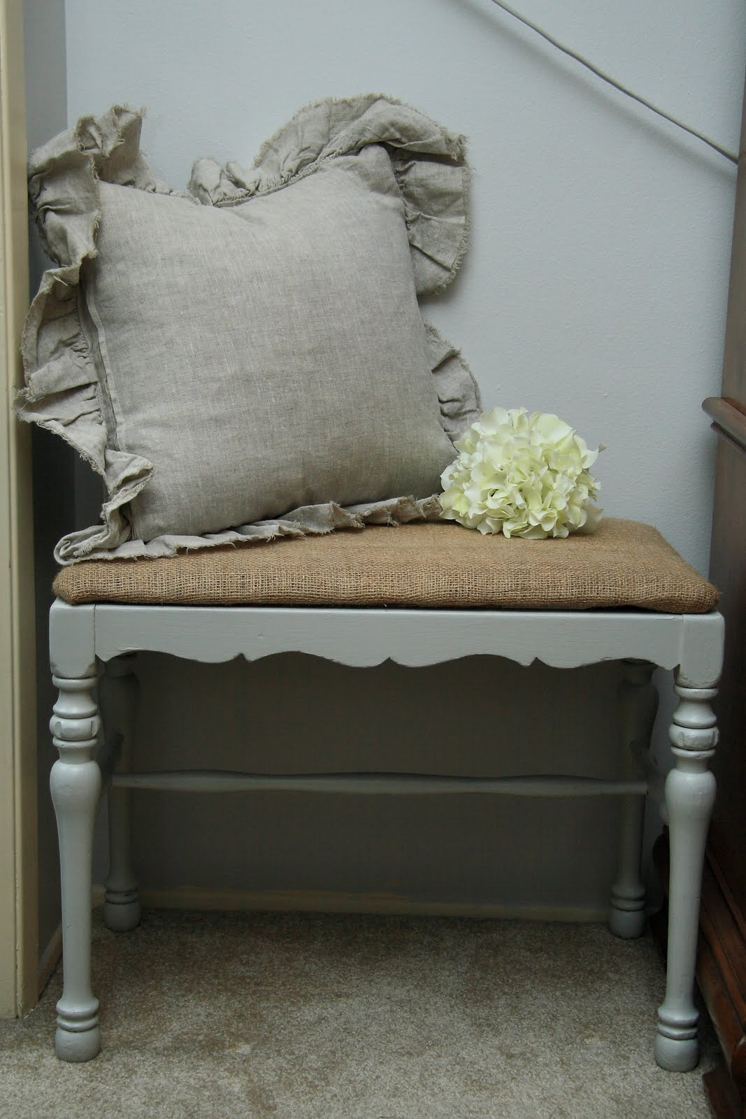Small Bedroom Bench Seat
 A Bedroom Bench Makeover & New Pillows Yellow Bliss Road