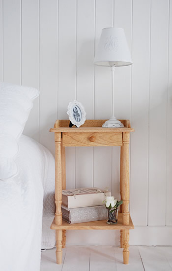 Small Bedroom Table
 A small bedside table The White Lighthouse bedroom