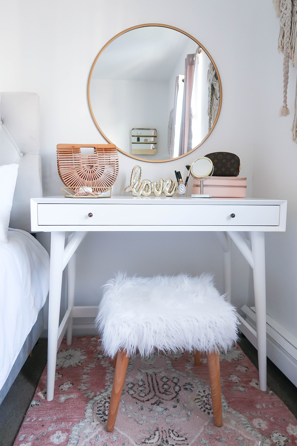 Small Bedroom Vanity
 Styling A Vanity In A Small Space Money Can Buy Lipstick