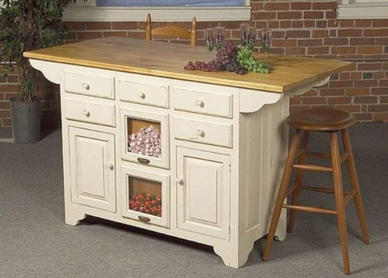 small portable kitchen island with bar seating