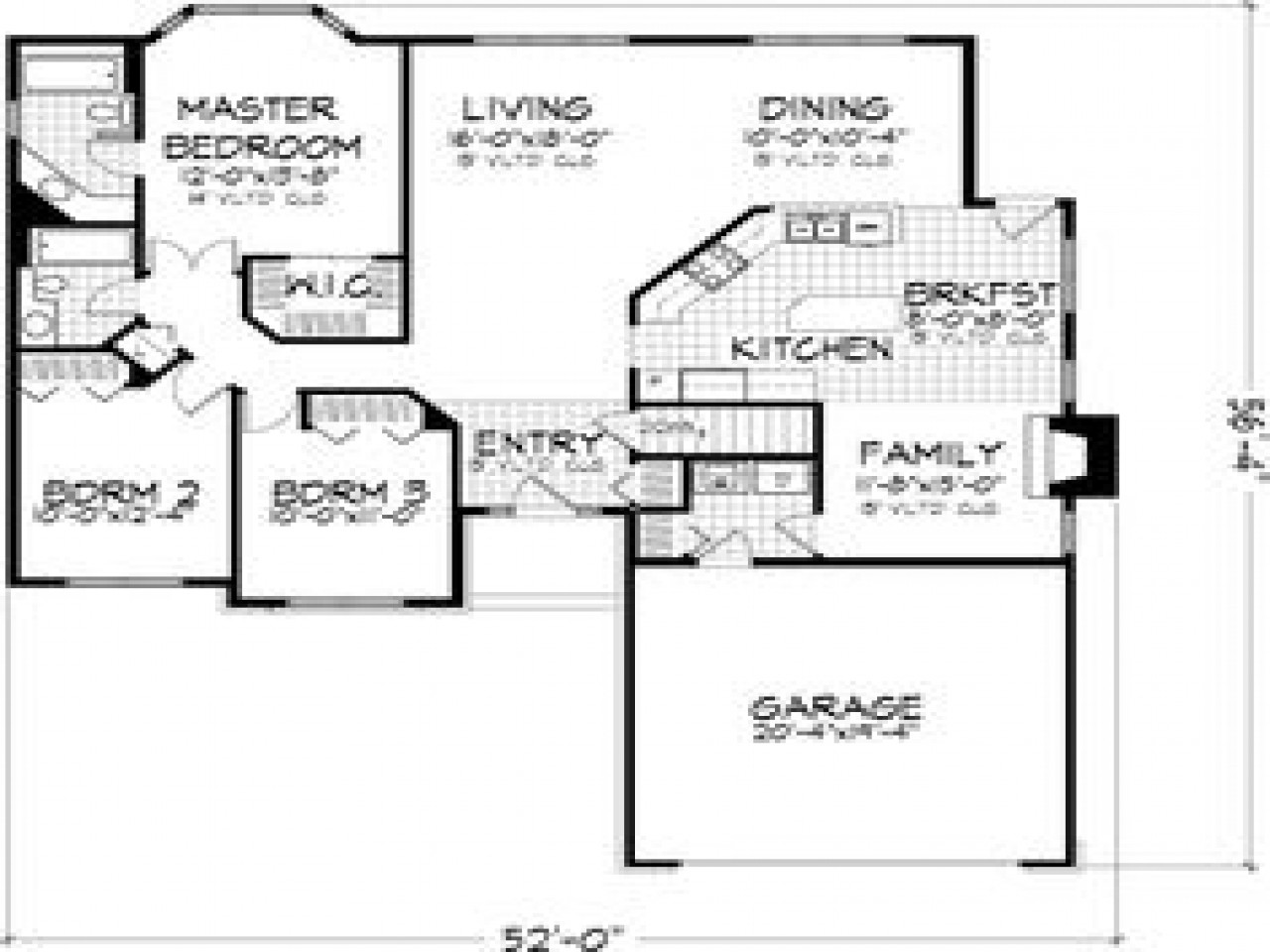 Small Three Bedroom House Plans
 3 Small House Bedroom 3 Bedroom House Floor Plans with