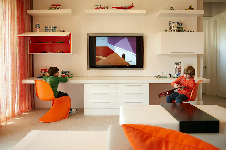Small Tv For Kids Room
 Kids d Desk Contemporary boy s room B and G Design