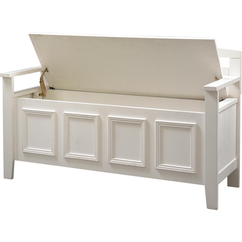 Small Wood Storage Bench
 White Wood Storage Bench Practical and Doubled Functional