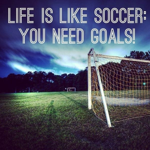 Soccer Inspirational Quote
 Soccer quote "Life is like soccer you need goals "