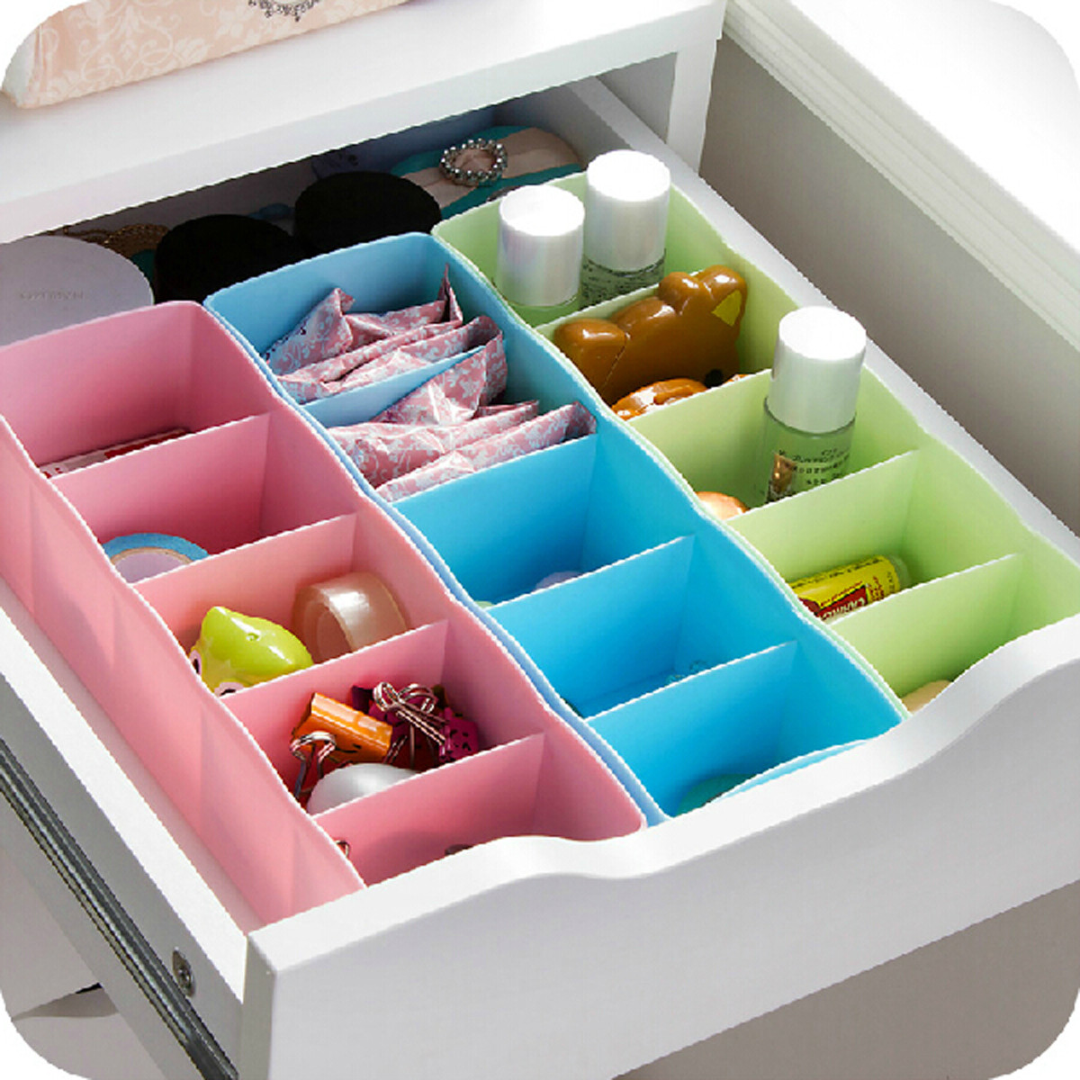 Sock Organizer DIY
 DIY Plastic Underwear Bras Sock Ties Organizer Storage Box