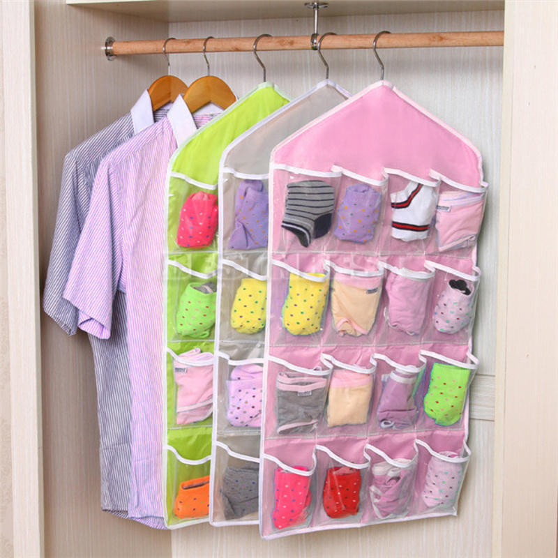 Sock Organizer DIY
 16 Pockets Door Wardrobe Hanging Bag DIY Rack Hanger Socks