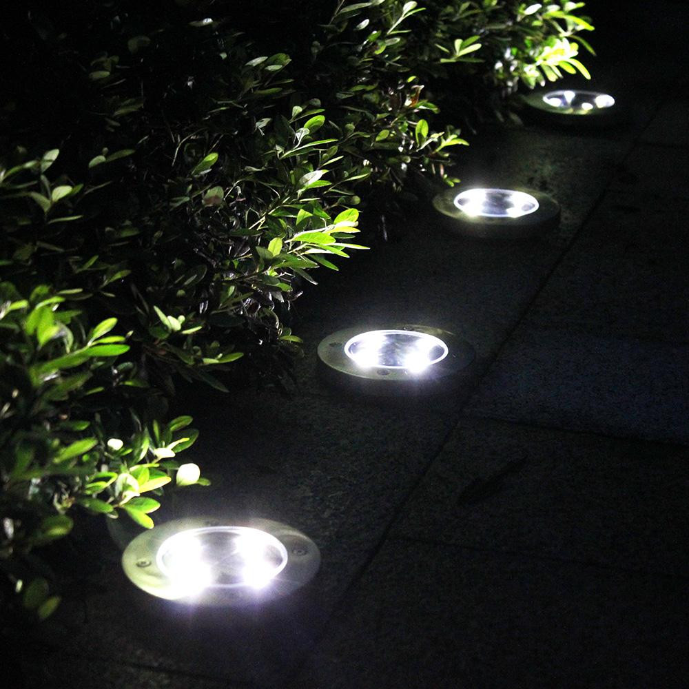 Solar Led Landscape Lighting
 Tomshine 4Pcs 4 LED Solar Lights Outdoor Ground Lights