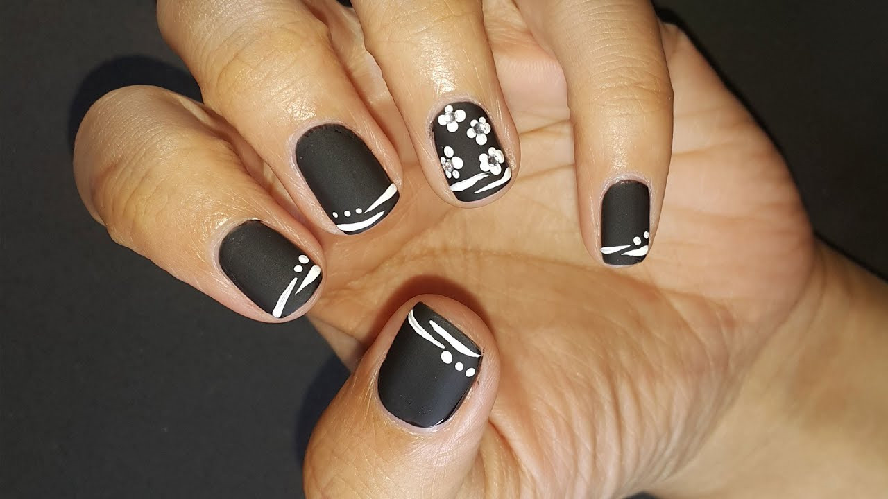 Sophisticated Nail Designs
 Black Matte Nails Nail Designs Step by Step