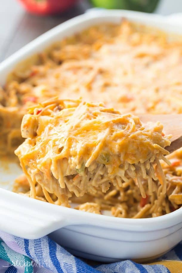Spaghetti Casserole Recipe
 Healthier Creamy Chicken Spaghetti Bake Recipe VIDEO