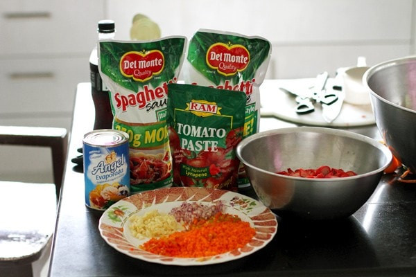 Spaghetti Sauce Ingredients
 Filipino Spaghetti Recipe Pinch of Yum
