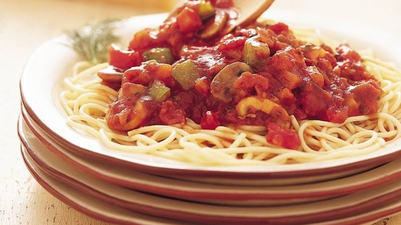 Spaghetti Sauce Ingredients
 Ve able Spaghetti Sauce recipe from Betty Crocker