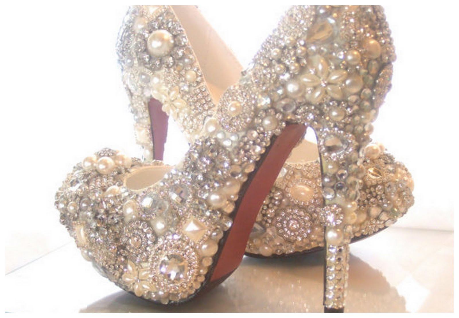 Sparkly Shoes For Wedding
 Sparkly Cinderella Wedding Shoes