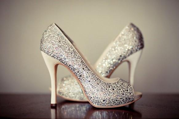 Sparkly Shoes For Wedding
 Silver Sparkly Wedding Shoes ♥ Glitter Bridal Shoes