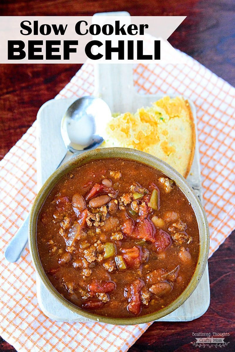 Spicy Beef Chili Recipe
 This easy Slow Cooker Beef Chili Recipe is full of flavor