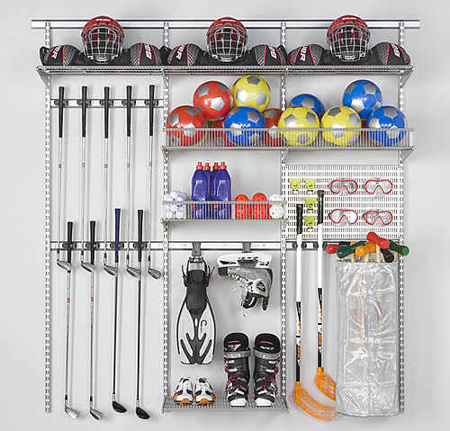 Sports Organizer For Garage
 Sports Equipment Storage Best Selling Elfa Solution