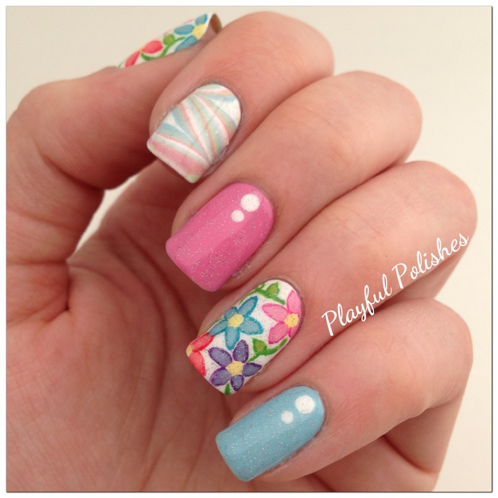 Spring Color Nail Designs
 Playful Polishes SPRING NAIL ART USING SINFUL COLORS