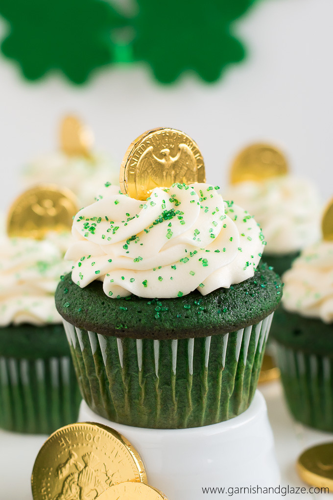 St Patrick Day Cupcakes
 Green Velvet St Patrick s Day Cupcakes Garnish & Glaze