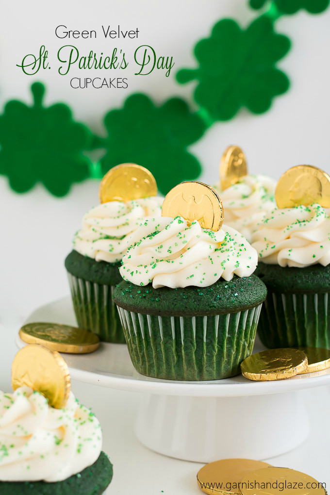 St Patrick Day Cupcakes
 Green Velvet St Patrick s Day Cupcakes Garnish & Glaze